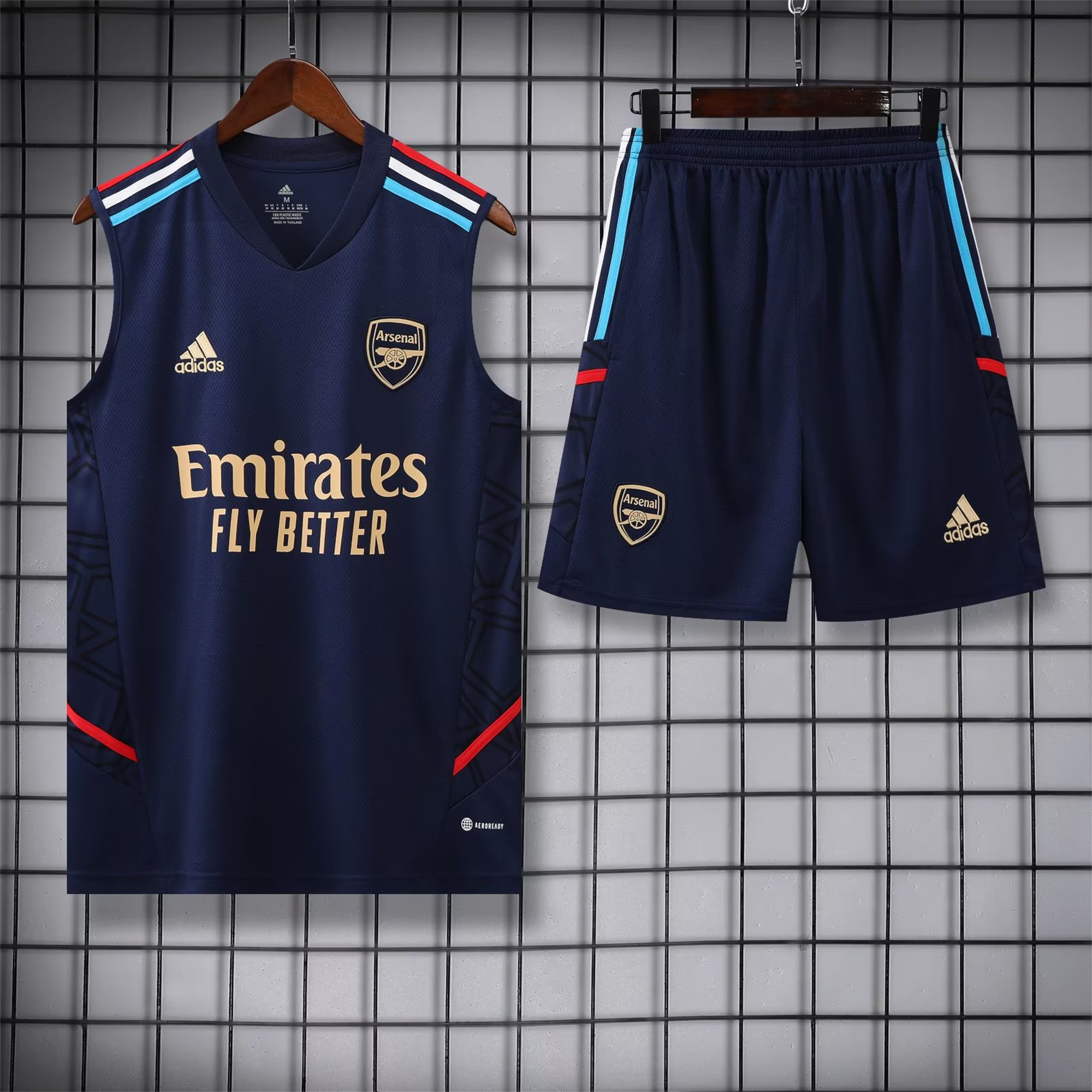 Arsenal 23-24 Player Vest Training Set Blue